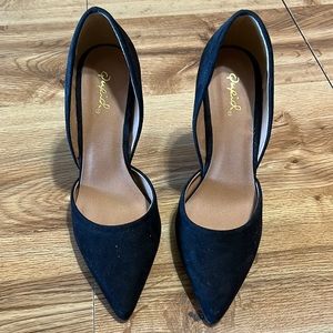 Qupid black dressy heel, size 6 1/2, so cute!